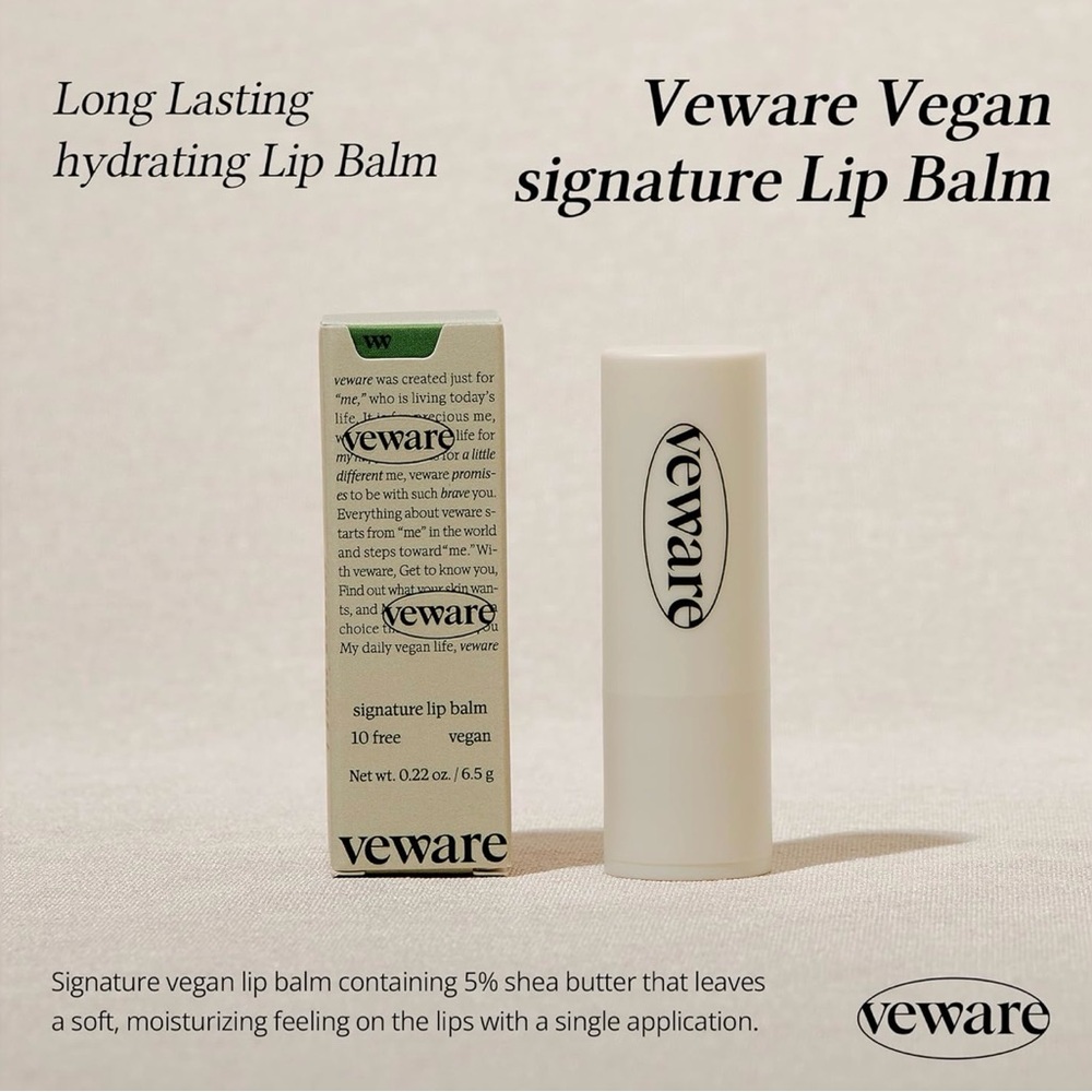 Vegan Signature Lip Balm - White